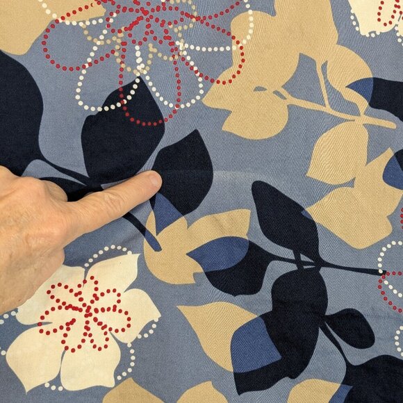 WESTBOUND Blue Floral Button Collared 3/4 Sleeve Casual Jacket; Size XL - Picture 3 of 5